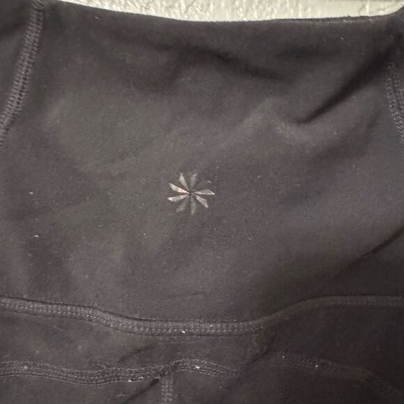 Athleta Black Mesh Leg Leggings Size XS - Picture 2 of 6